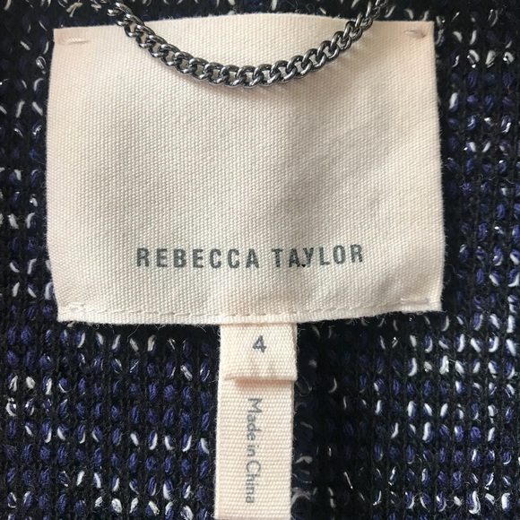 Rebecca Taylor Blue Tweed Blazer - Picture 4 of 7